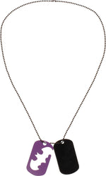 Batman Purple Logo 2 Piece Cut Out Dog Tag