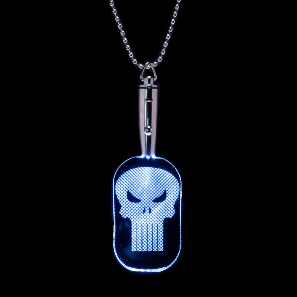 Punisher LED Light Up Dog Tag