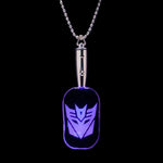 Transformers Decepticon LED Light Up Dog Tag