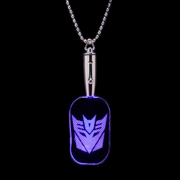 Transformers Decepticon LED Light Up Dog Tag
