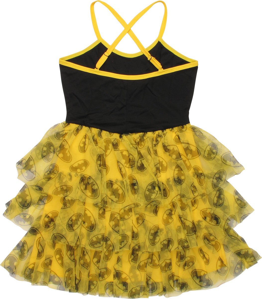 Batman Tiered Cross Back Cami Mini Dress