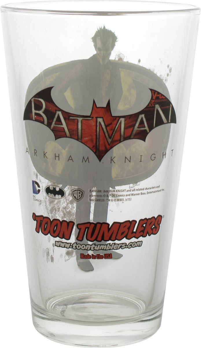Batman Arkham Knight Joker Toon Tumbler Pint Glass