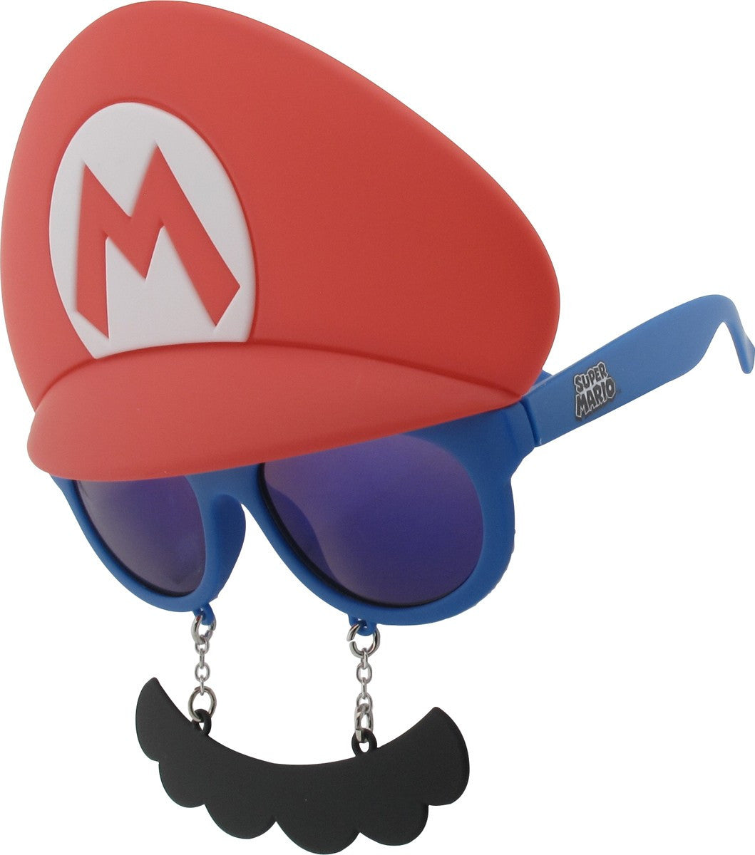 Mario Hat And Mustache Costume Glasses