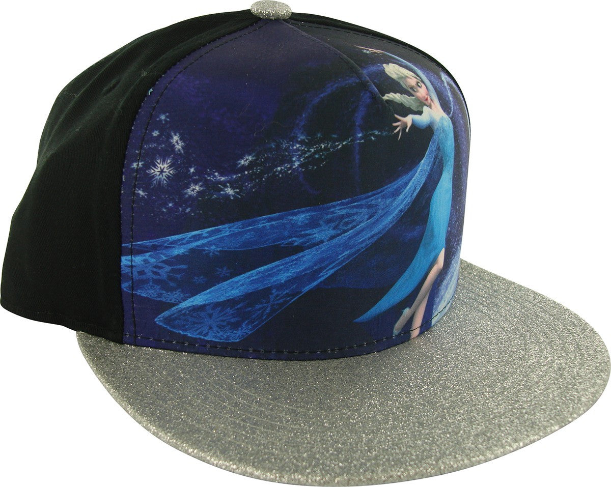 Frozen Elsa Glitter Visor Snapback Hat