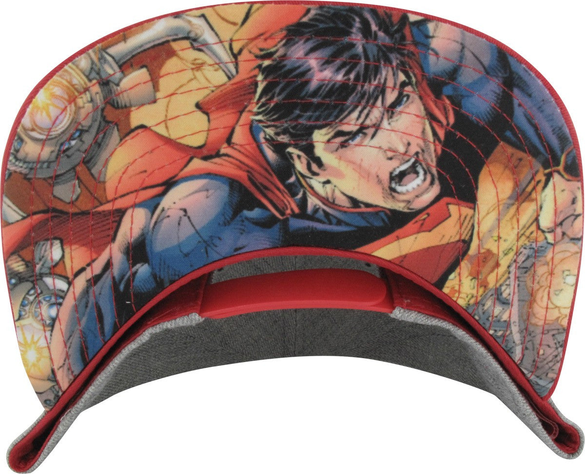 Superman Name Logo Heather Snap Hat
