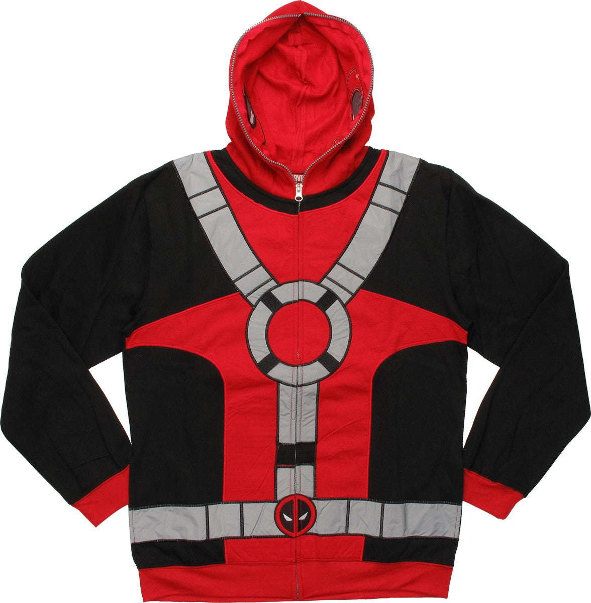 Deadpool Deluxe Suit Up Face Zip Hoodie