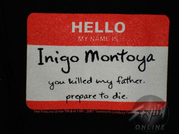 Princess Bride Inigo Name Tag Hoodie