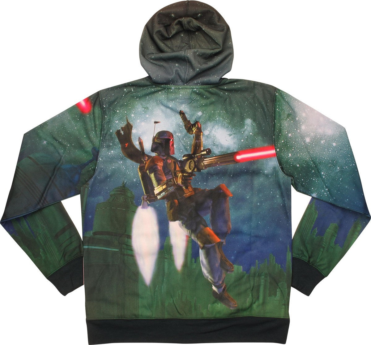 Star Wars Boba Fett Flying Sublimated Hoodie