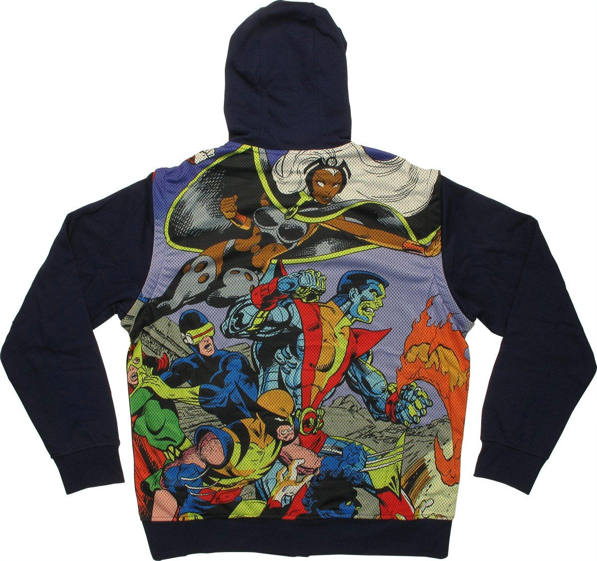 X Men Group Blast Sublimated Overlay Convertible Vest Hoodie