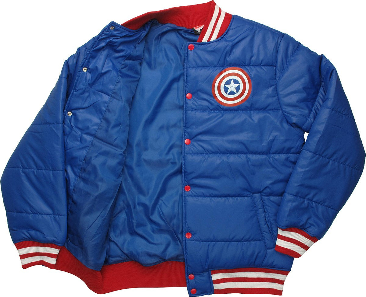 Captain America Shield Puffy Jacket