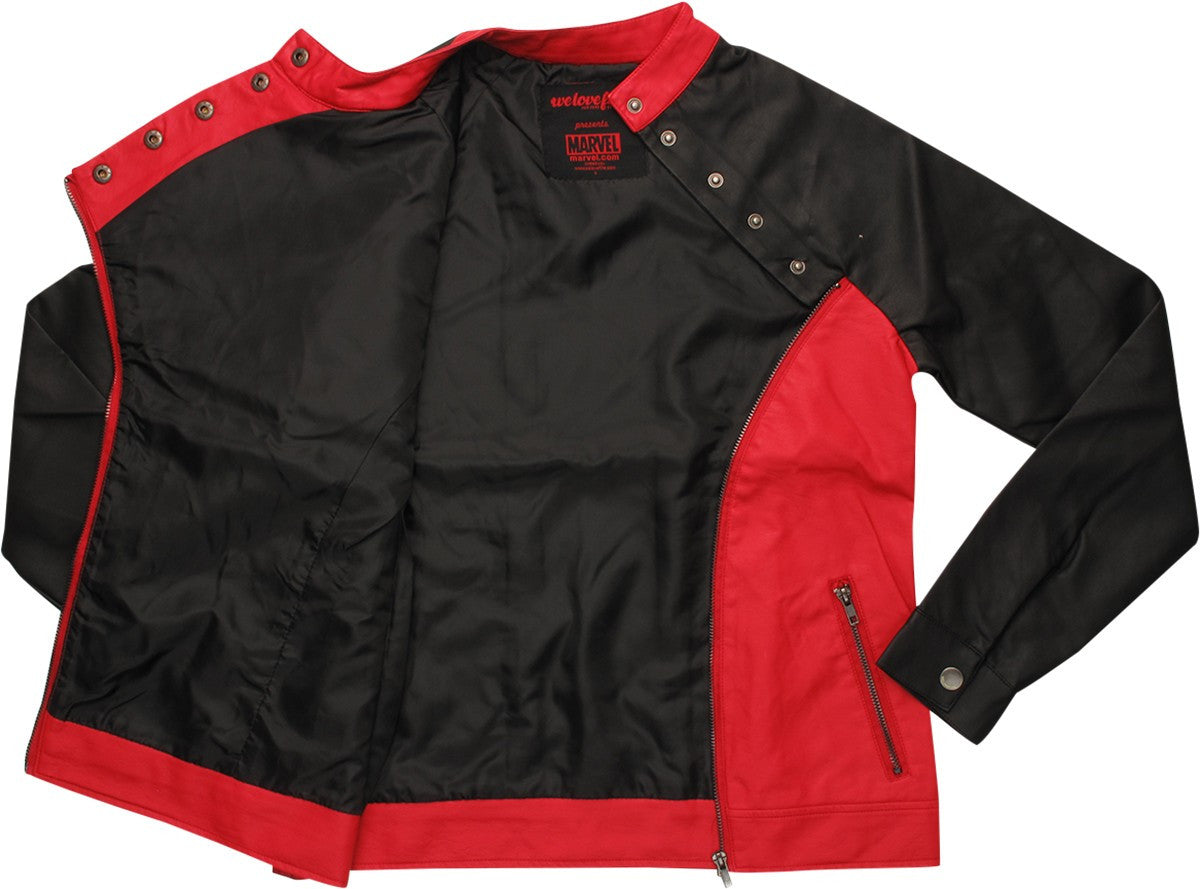 Deadpool Sidezip Women Moto Jacket