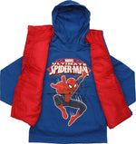 Spiderman Hooded Shirt Sleeveless Juvenile Jacket