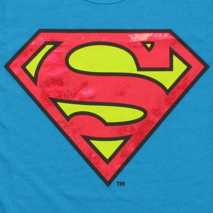 Superman Foil Logo Tank Top Ladies Tee