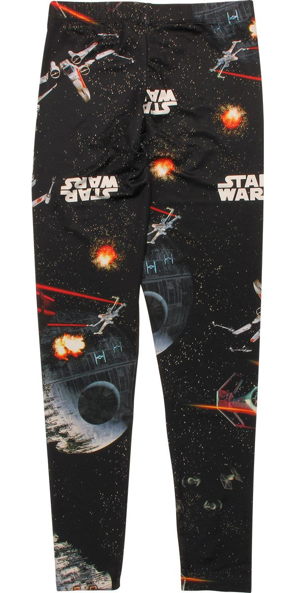 Star Wars Death Star Battle Open Leggings