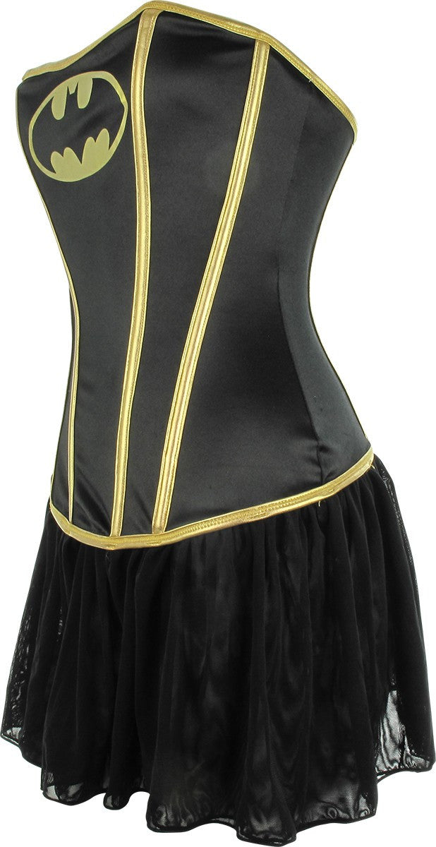Batman Logo With Attached Skirt Corset Lingerie