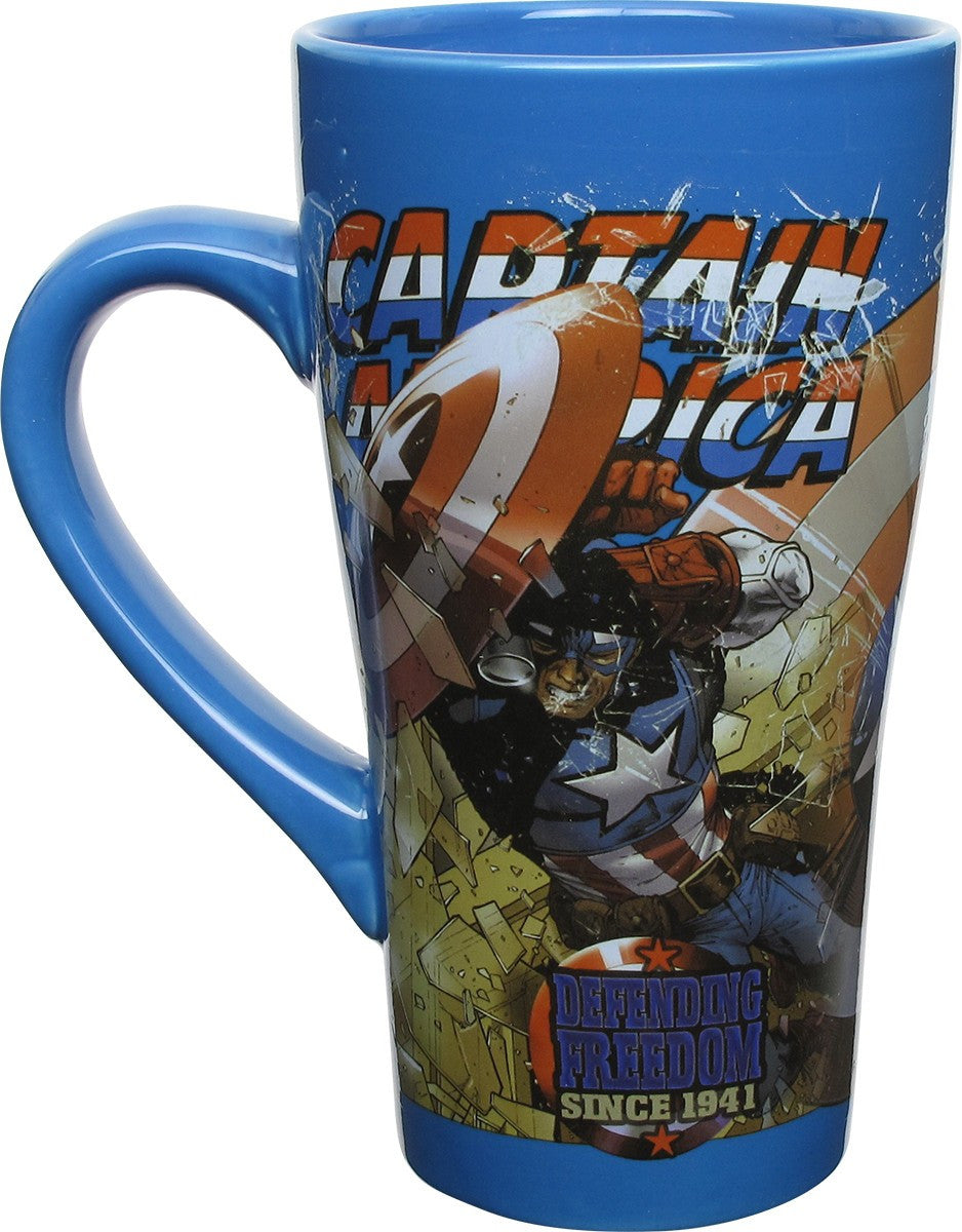 Captain America Defending Freedom Fluted Mug