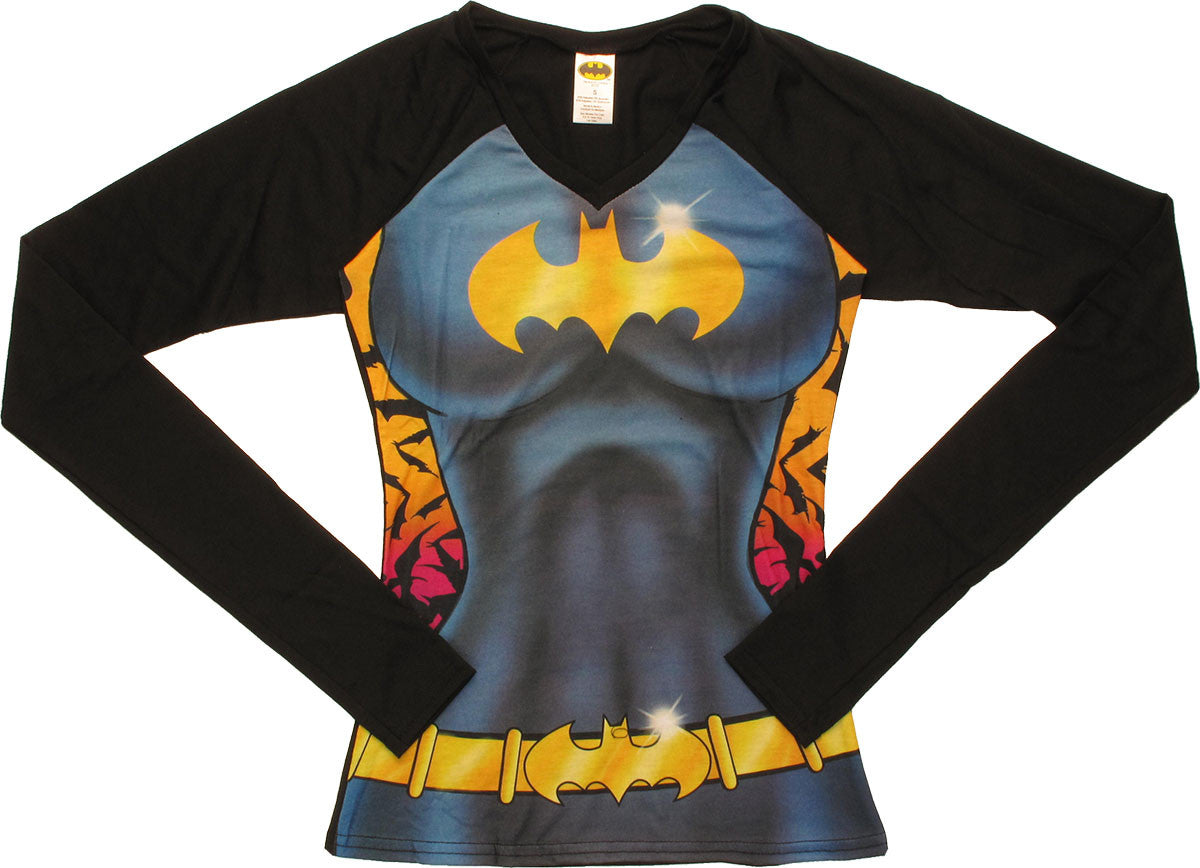 Batgirl Suit Long Sleeve Junior Pajama Set