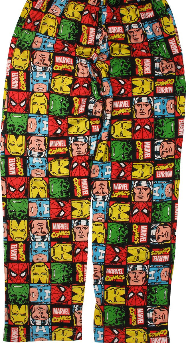 Avengers Face Logo Squares Pants