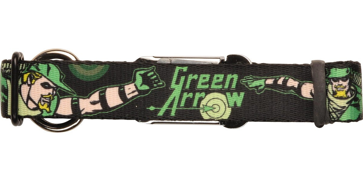 Green Arrow Action Poses Pet Collar