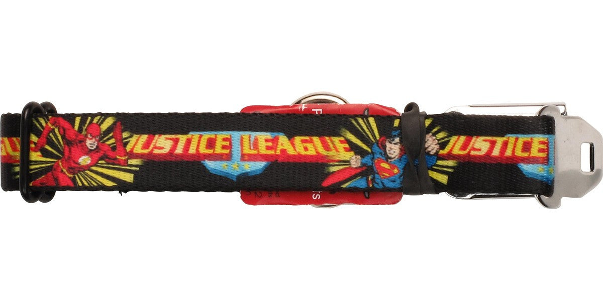 Justice League Team Rays Wrap Black Pet Collar