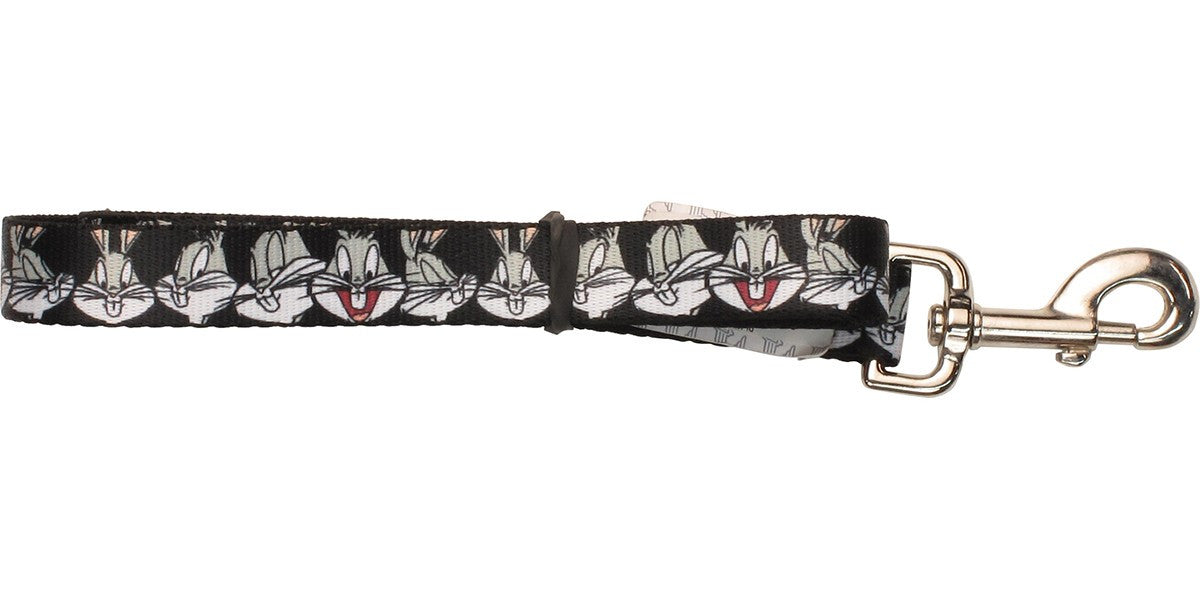 Looney Tunes Bugs Bunny Faces Black Pet Leash