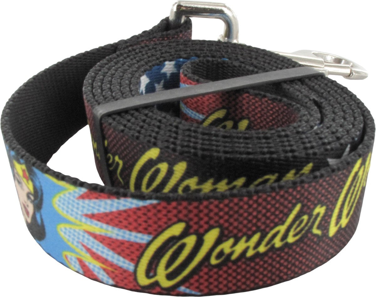 Wonder Woman Face and Stars Pet Leash