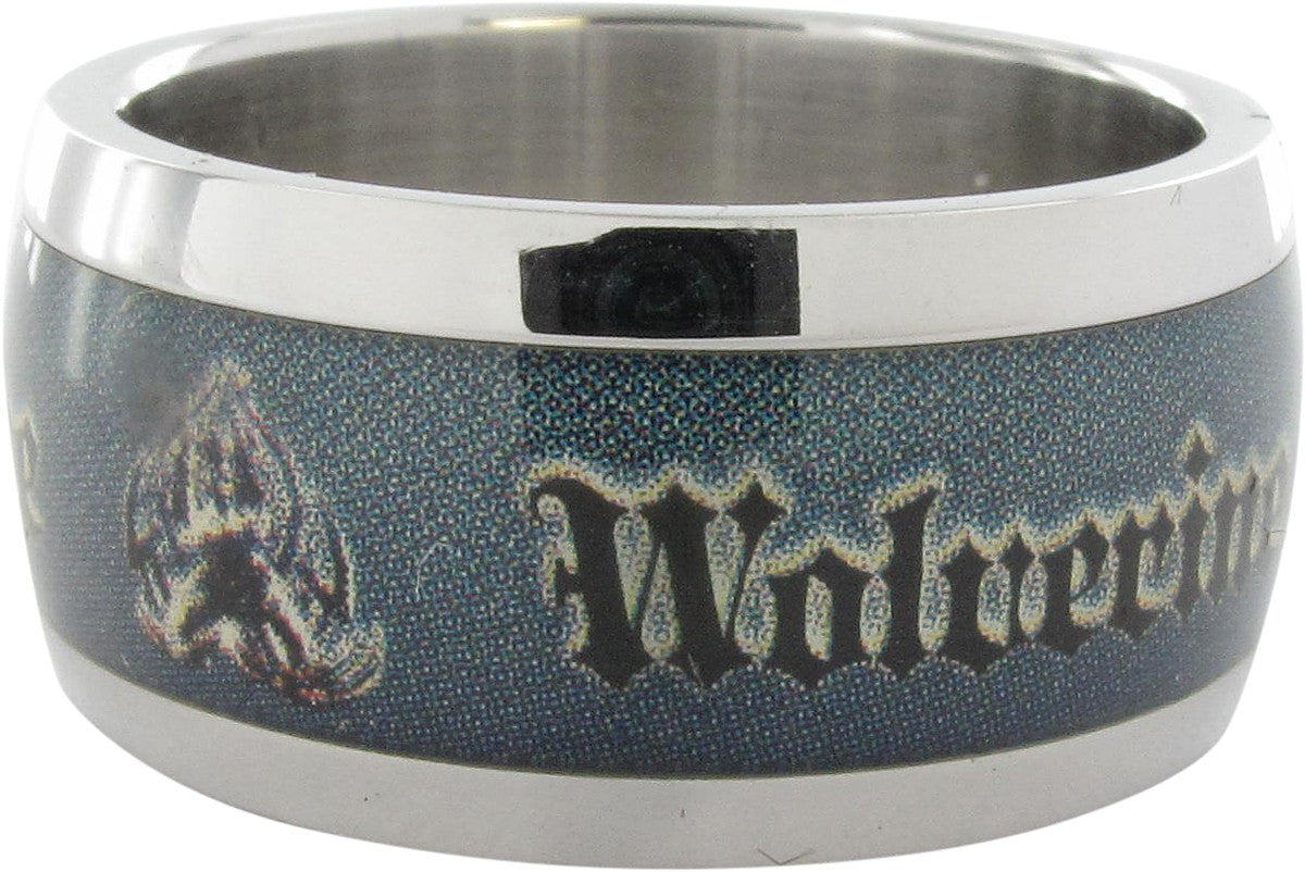X Men Wolverine Name Face Blue Ring