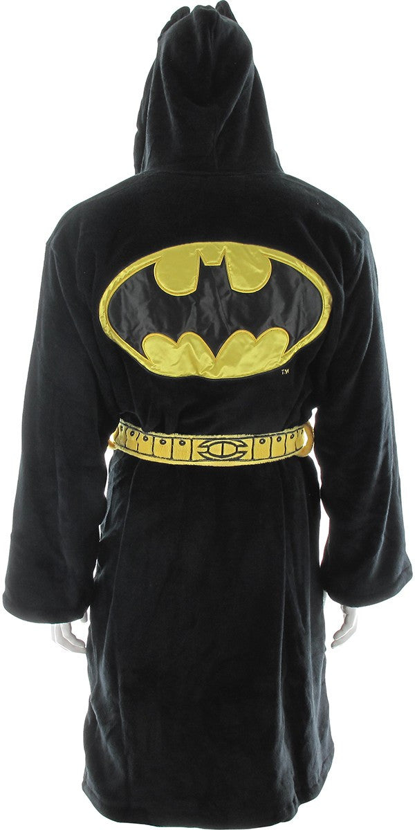 Batman In Robe Batman Masked Hood Fleece Black Robe – Stylin Online