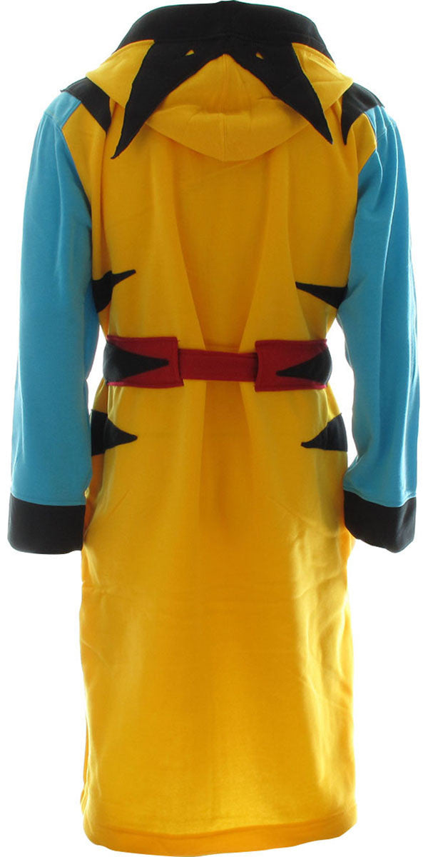 X Men Wolverine Yellow Costume Hooded Fleece Robe