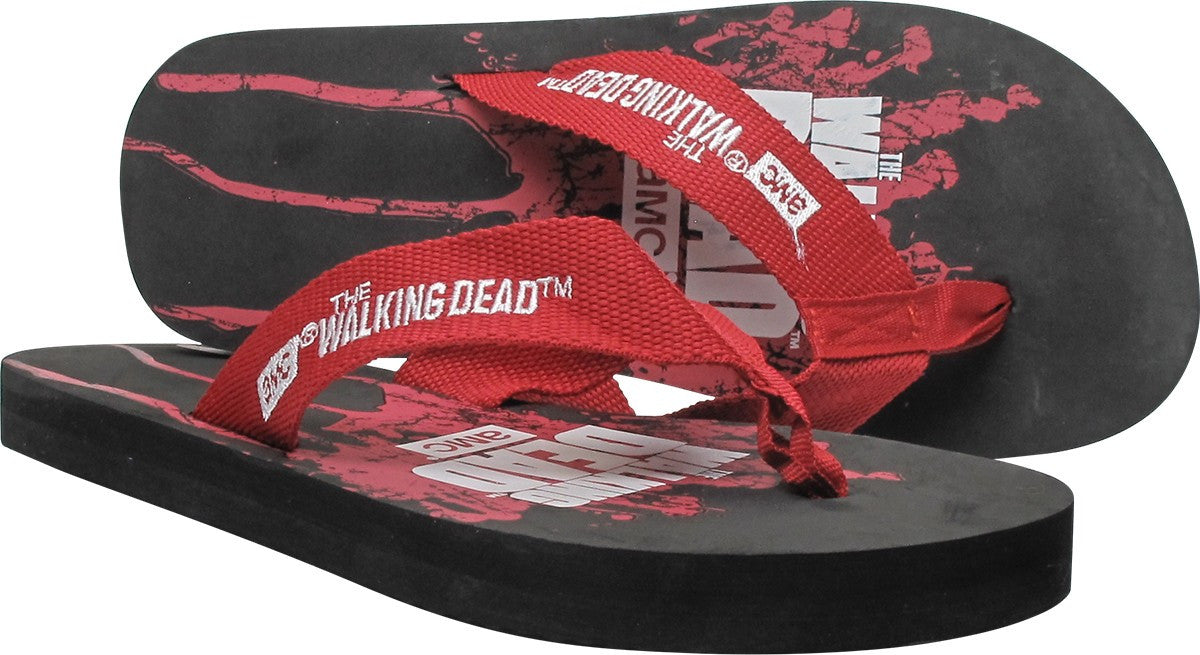 Walking Dead Logo Blood Splatter Ladies Sandals