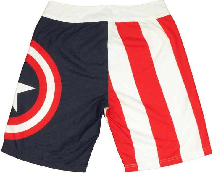Captain America Shield Stripes Shorts