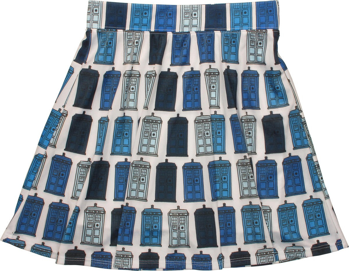 Doctor Who TARDIS Blues All Over Skirt