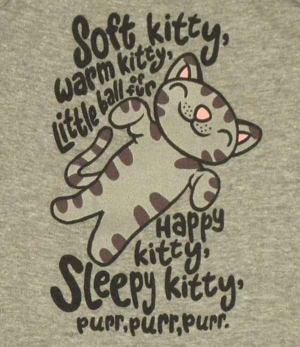 Big Bang Theory Soft Kitty Gray Snap Suit