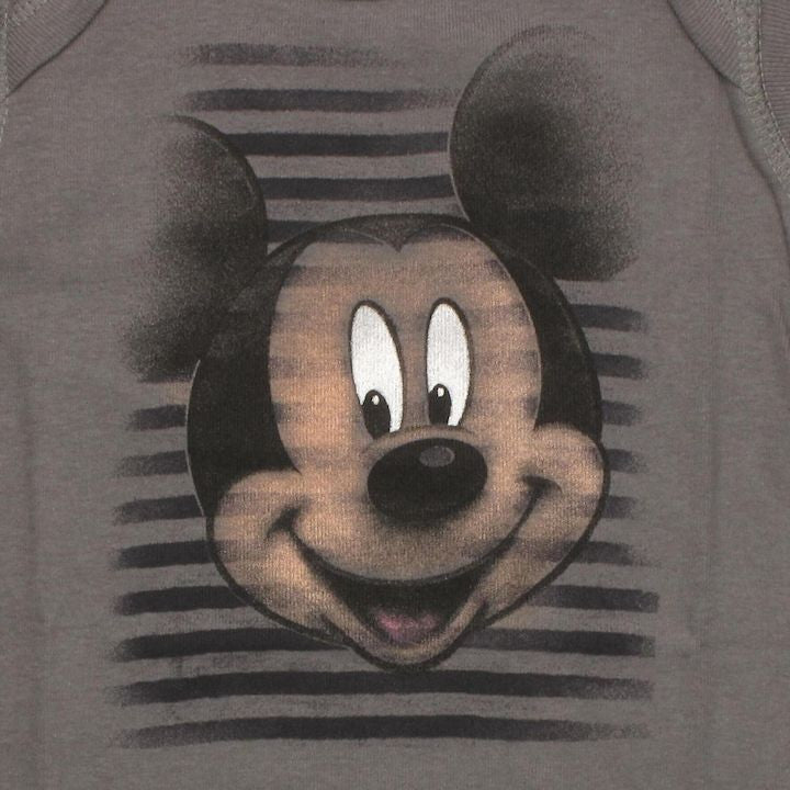 Mickey Mouse Face Stripes Snap Suit