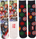 Avengers Dye and Knit 2 Pack Crew Socks Set