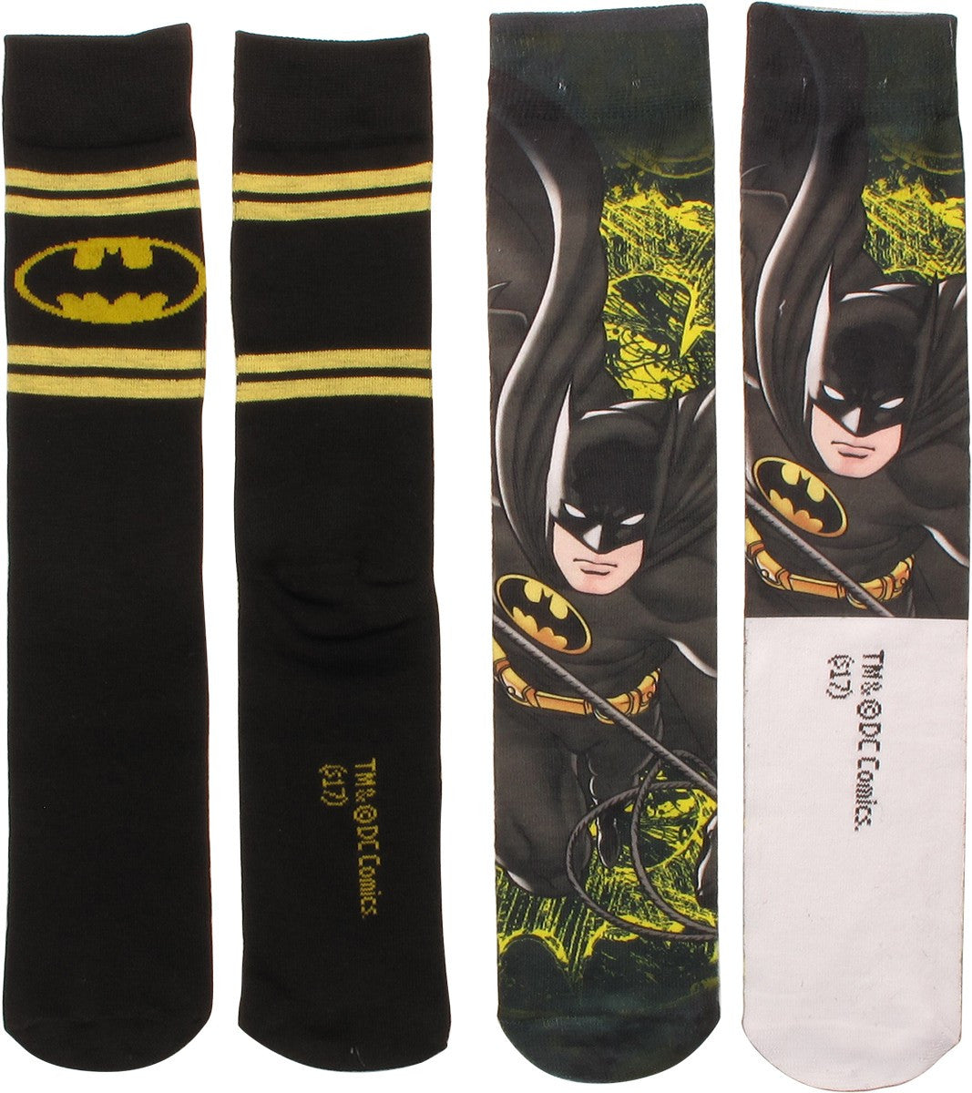 Batman Dye and Knit 2 Pack Crew Socks Set