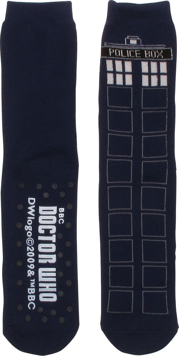 Doctor Who TARDIS Slipper Crew Socks
