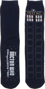 Doctor Who TARDIS Slipper Crew Socks