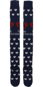 Doctor Who Love Doc Hearts Ladies OTK Socks