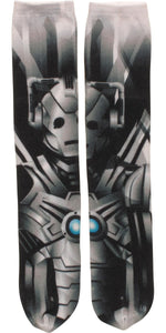 Doctor Who Cyberman Sublimated Crew Cut Socks