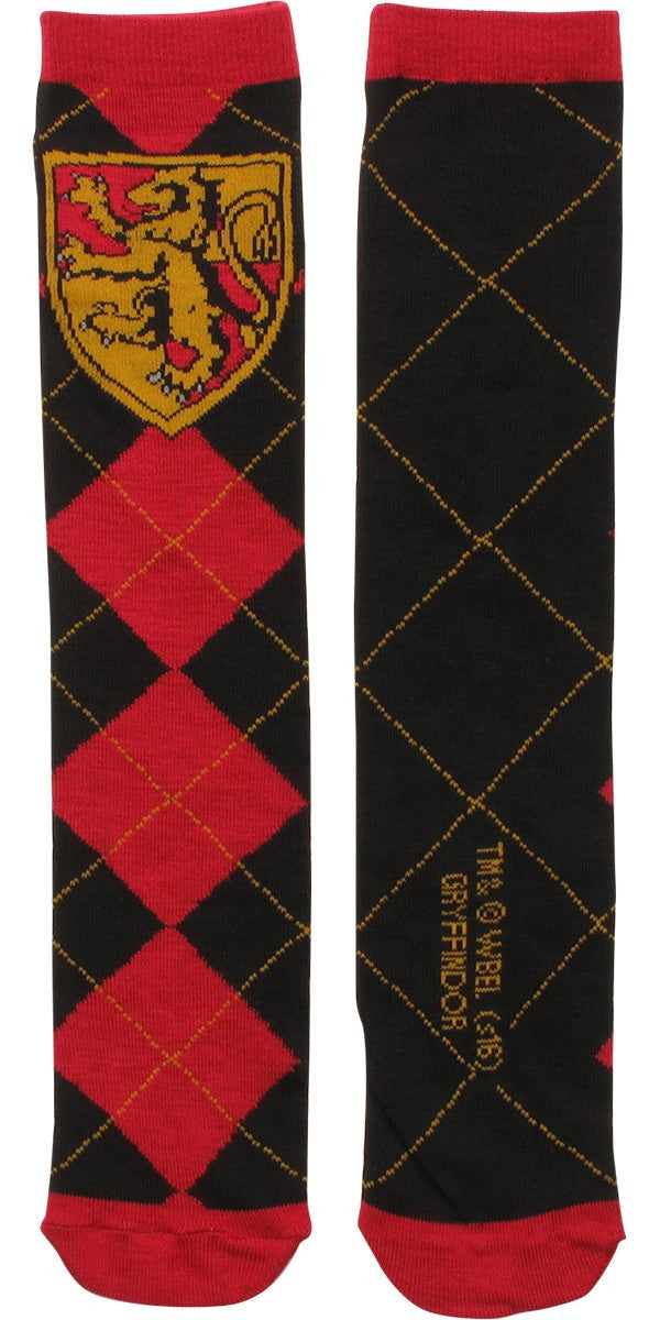 Harry Potter Gryffindor Argyle Crew Socks