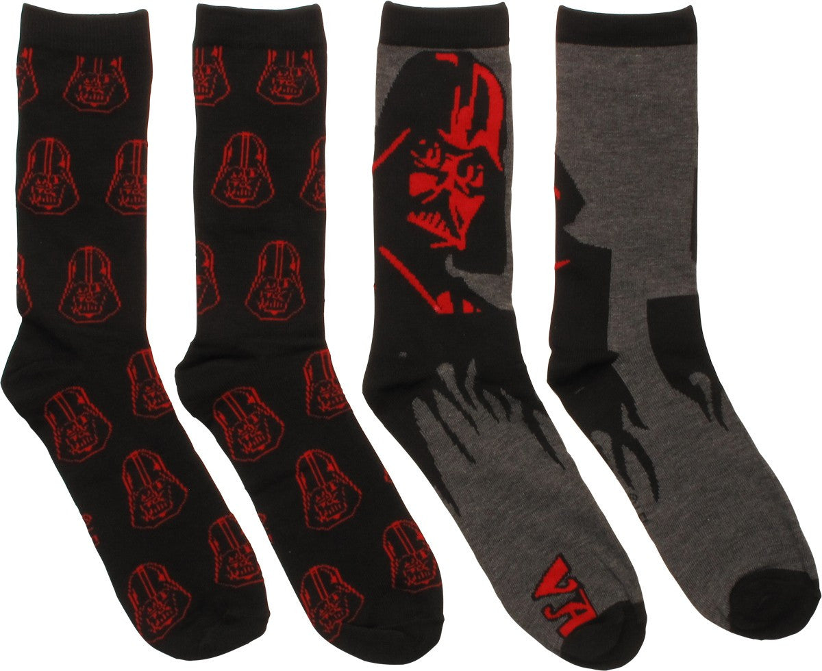 Star Wars Darth Vader 2 Pack Crew Socks Set