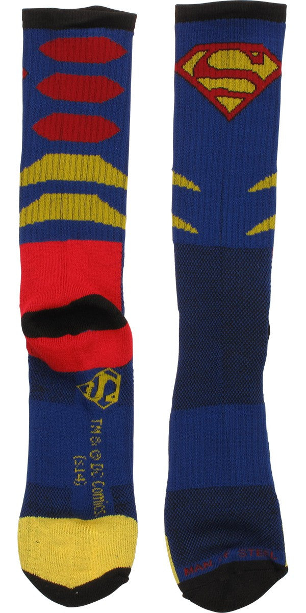 Superman Logo Stripes Active Crew Socks