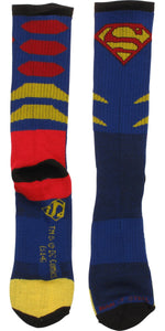 Superman Logo Stripes Active Crew Socks