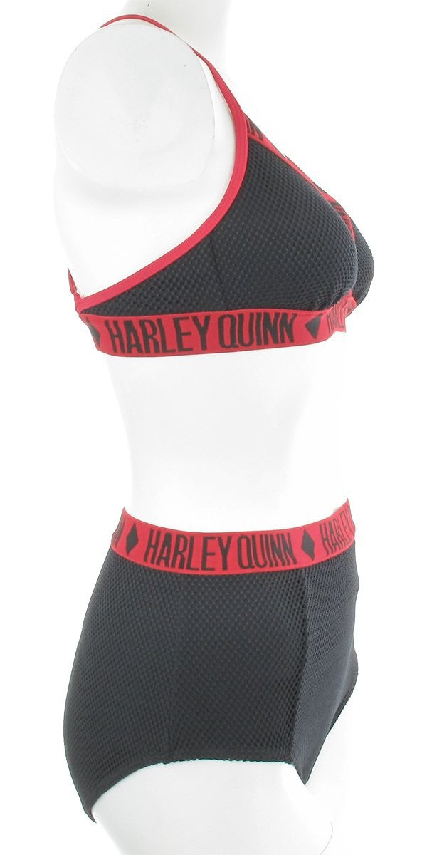 Harley Quinn Cross High Waist Bikini Swimsuit