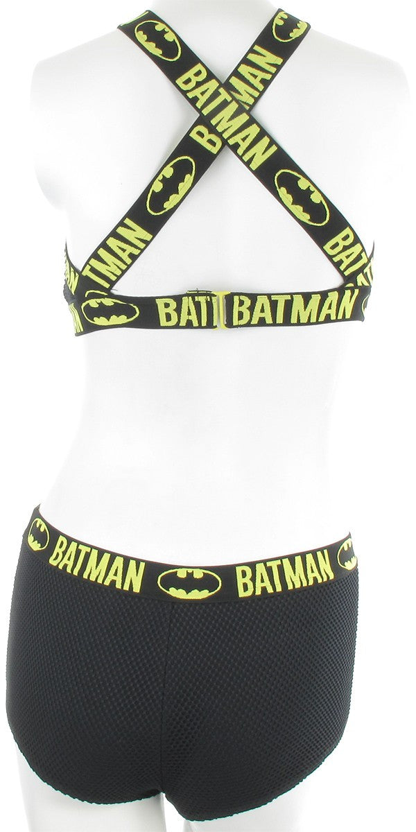 Batman High Neck Mesh Bikini Swimsuit