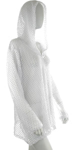 Hooded White Swimsuit Cover Up