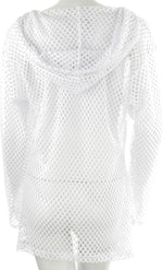 Hooded White Swimsuit Cover Up