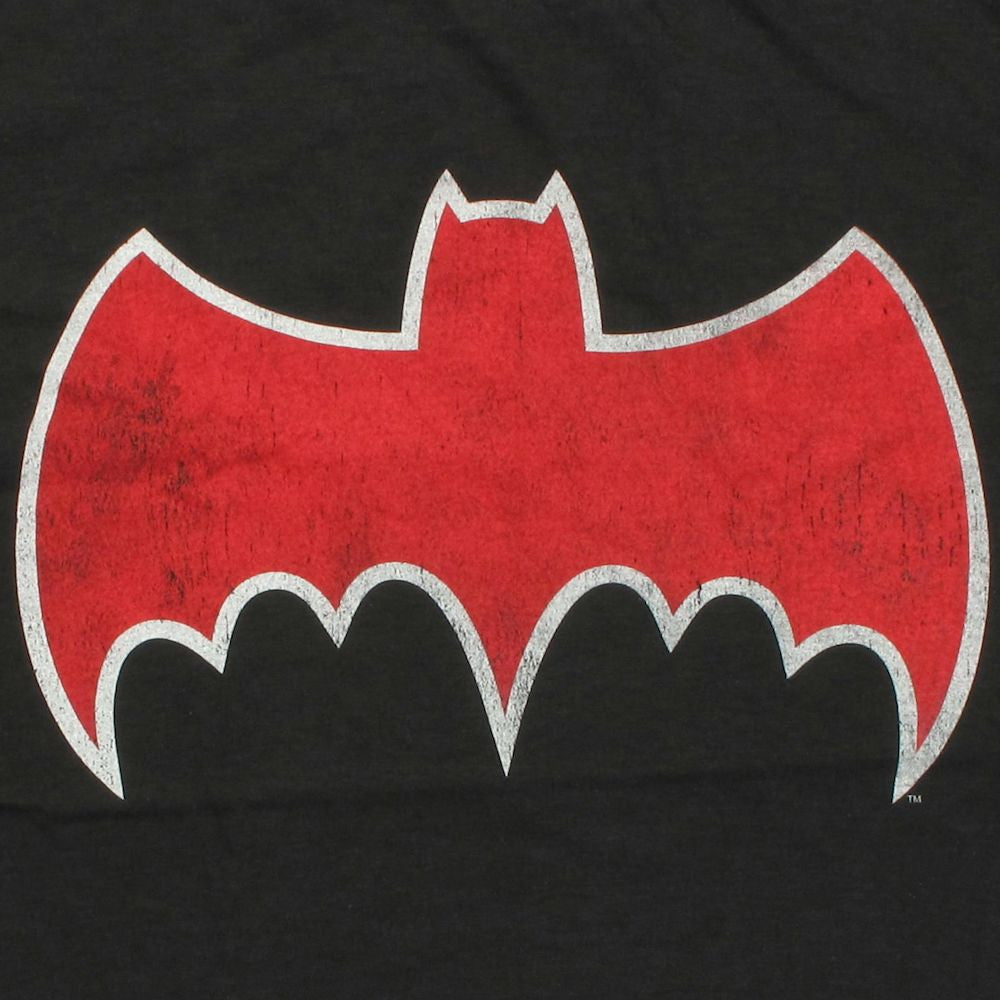 Batman Vintage Batmobile Logo T Shirt Sheer