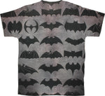 Batman 75 Years Logos Two Side Sublimated T Shirt Sheer
